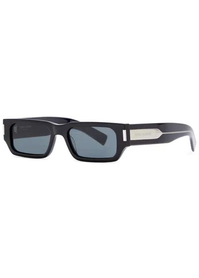 Saint Laurent Rectangle-frame Sunglasses In Black