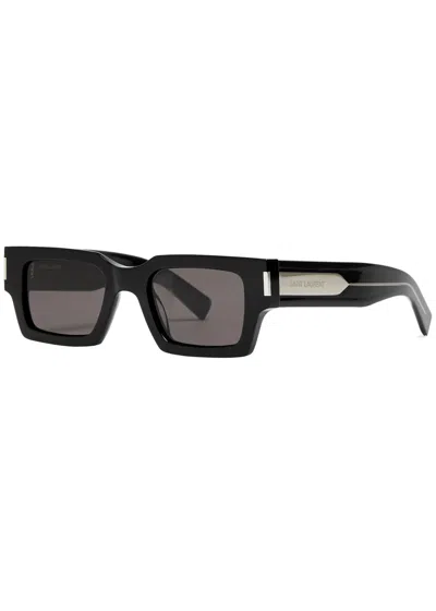 Saint Laurent Rectangle-frame Sunglasses In Black