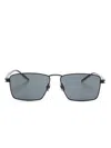 Saint Laurent Rectangle-frame Sunglasses In Black