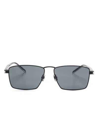 Saint Laurent Rectangle-frame Sunglasses In Black