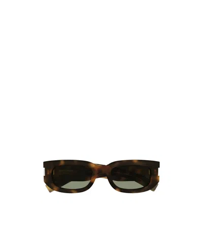 Saint Laurent Rectangle-frame Sunglasses In Black