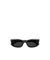 Saint Laurent Rectangle-frame Sunglasses In Black