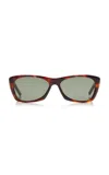 Saint Laurent Rectangle-frame Sunglasses In Brown