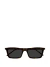 Saint Laurent Rectangle-frame Sunglasses In Brown