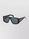 Saint Laurent Rectangle Frame Sunglasses Engraved Arms In Black
