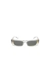 Saint Laurent Rectangle-frame Sunglasses In Gray