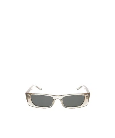 Saint Laurent Rectangle-frame Sunglasses In Gray