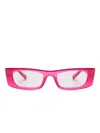 Saint Laurent Rectangle-frame Sunglasses In Pink