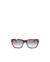 Saint Laurent Rectangle-frame Tortoiseshell-effect Sunglasses In Multicolor