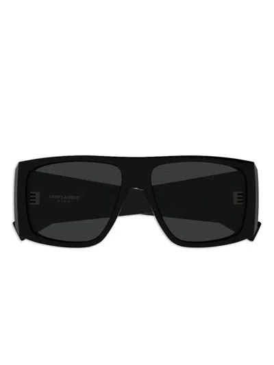 SAINT LAURENT RECTANGLE LOGO SUNGLASSES