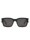Saint Laurent Rectangle Logo Sunglasses In Black