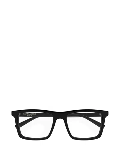 Saint Laurent Rectangle-frame Glasses In Black