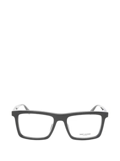 Saint Laurent Rectangle-frame Glasses In Black