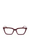 Saint Laurent Rectangle-frame Glasses In Brown