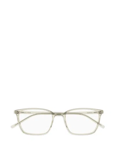 Saint Laurent Rectangle-frame Glasses In Neutral