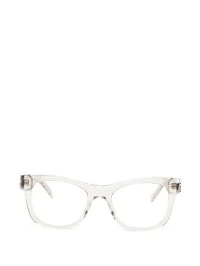 Saint Laurent Brille Mit Eckigem Gestell In White