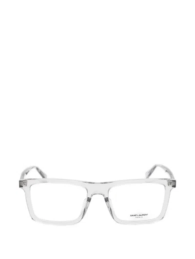 Saint Laurent Rectangle-frame Glasses In White