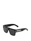 Saint Laurent Rectangle-frame Sunglasses In Black