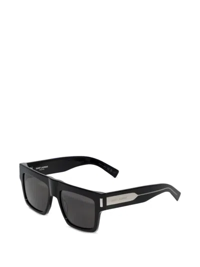 Saint Laurent Rectangle-frame Sunglasses In Black