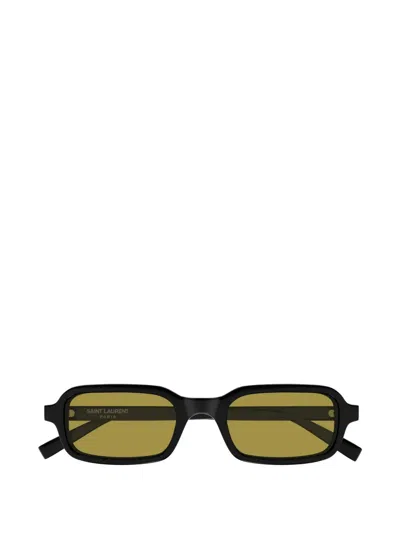 Saint Laurent Rectangle-frame Sunglasses In Black