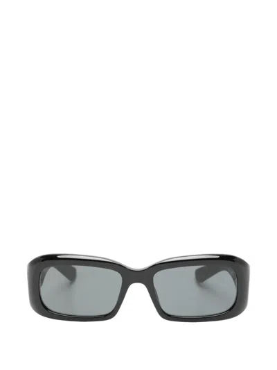 Pre-owned Saint Laurent Rectangle-frame Sunglasses In Black