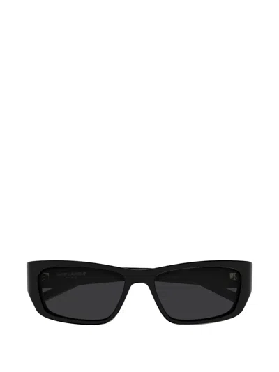 Saint Laurent Rectangle-frame Sunglasses In Black