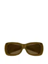 Saint Laurent Rectangle-frame Sunglasses In Brown