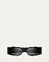 Saint Laurent Rectangular Acetate Sunglasses In Black