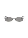 Saint Laurent Rectangular Acetate Sunglasses In Gray