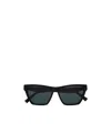 Saint Laurent Rectangular Cat-eye Sunglasses In Black