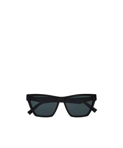 Saint Laurent Rectangular Cat-eye Sunglasses In Black