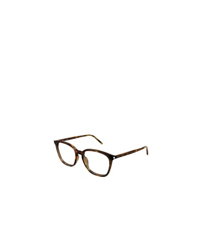Saint Laurent Rectangular Flat Mirror In Brown