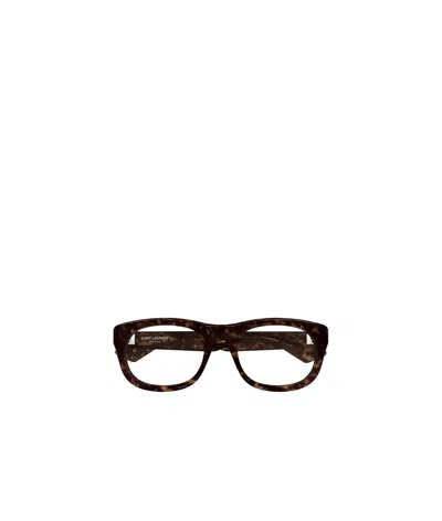 Saint Laurent Rectangular Frame In Brown