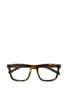 Saint Laurent Rectangular Frame Glasses In 002 Havana Havana Transpa