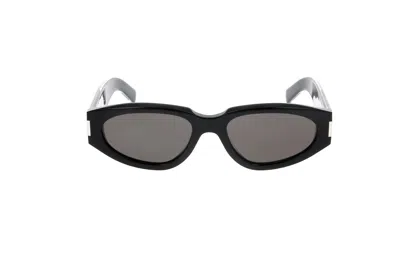 Saint Laurent Rectangular Frame Sunglasses In Black