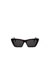 Saint Laurent Rectangular-frame Sunglasses In Black
