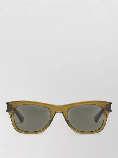 Saint Laurent Rectangular Frame Sunglasses Tinted Lenses In Yellow