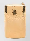Saint Laurent Rectangular Gold Hammered Clutch Bag In Gold