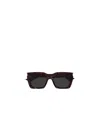 Saint Laurent 56mm Rectangular Sunglasses In Black