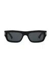 Saint Laurent Sl 837 Rectangular Sunglasses In Black