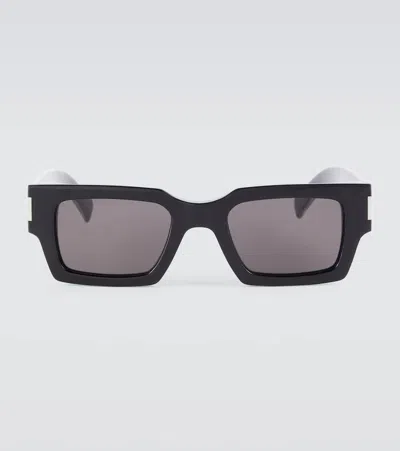 Saint Laurent Rectangular Sunglasses In Black