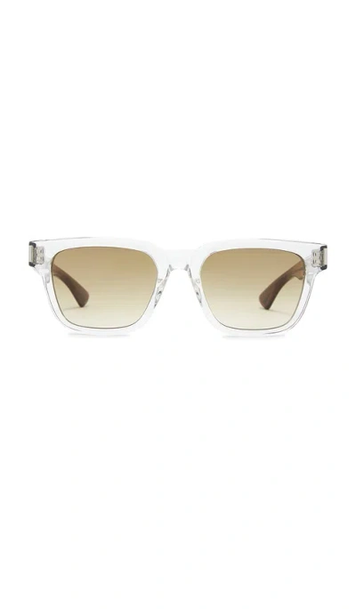 Saint Laurent Rectangular Sunglasses In Crystal & Brown