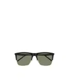 Saint Laurent Rectangular Sunglasses In Green