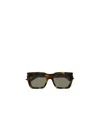 Saint Laurent Rectangular Sunglasses In Green