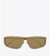 Saint Laurent Luna Square-frame Sunglasses In Metallic