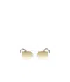 Saint Laurent Rectangular Sunglasses In Nude