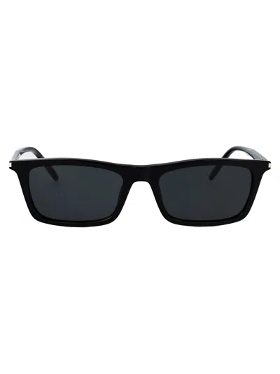 Saint Laurent Sl 890 Betty Thin 001 Occhiali Da Sole Neri Per Uomo In Black