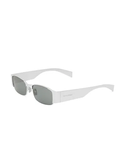Saint Laurent Rectangular Sunglasses In White
