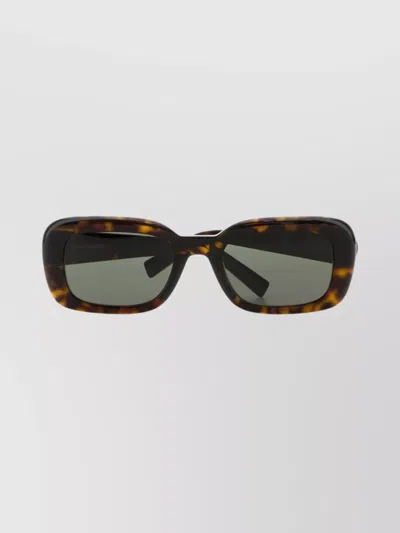 SAINT LAURENT RECTANGULAR TORTOISESHELL SUNGLASSES DARK LENSES