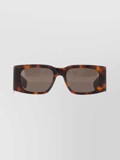 SAINT LAURENT RECTANGULAR TORTOISESHELL SUNGLASSES DARK LENSES